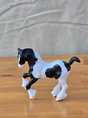 Breyer Stablemate Black Pinto Clydesdale (5412) - Loose (INV320)